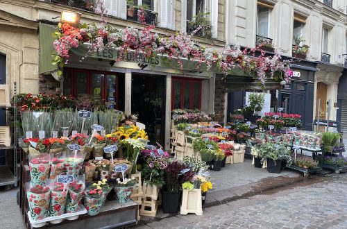 Flower stall in Paris, France