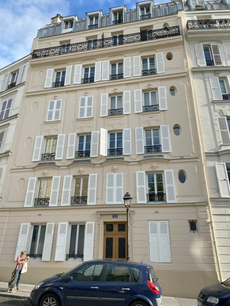 The exterior of the apartment building where Van Gogh once lived.